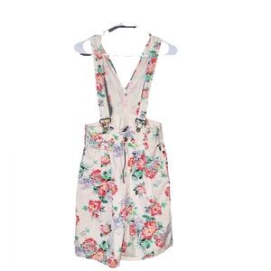 Os International Concepts Women’s Floral Cotton Overalls/Bib Skirt Size 9/10